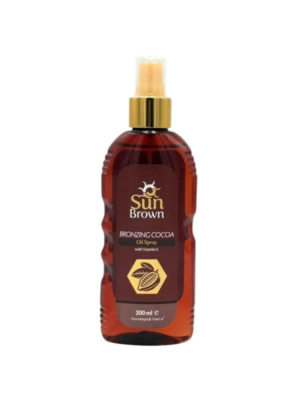 Sun Brown Cocoa Bronzing Tanning Oil Spray - Cocoa Butter, Vitamin E - 200ml