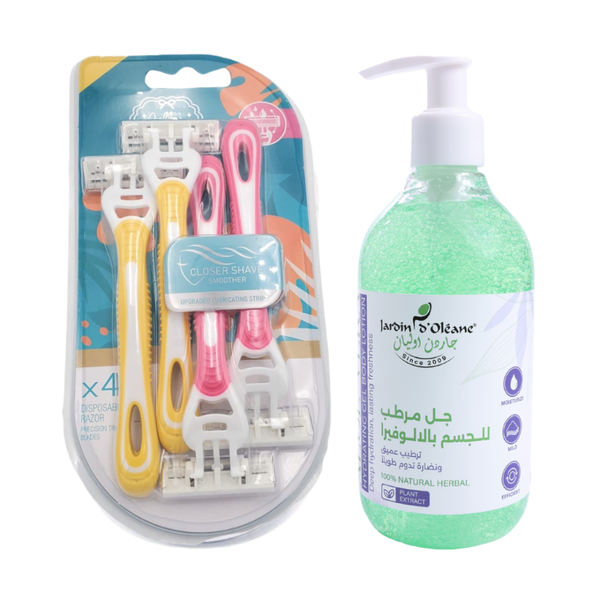 Gilleys Razor Kit Aloe Vera Gel - Smooth Shave Sensitive Skin
