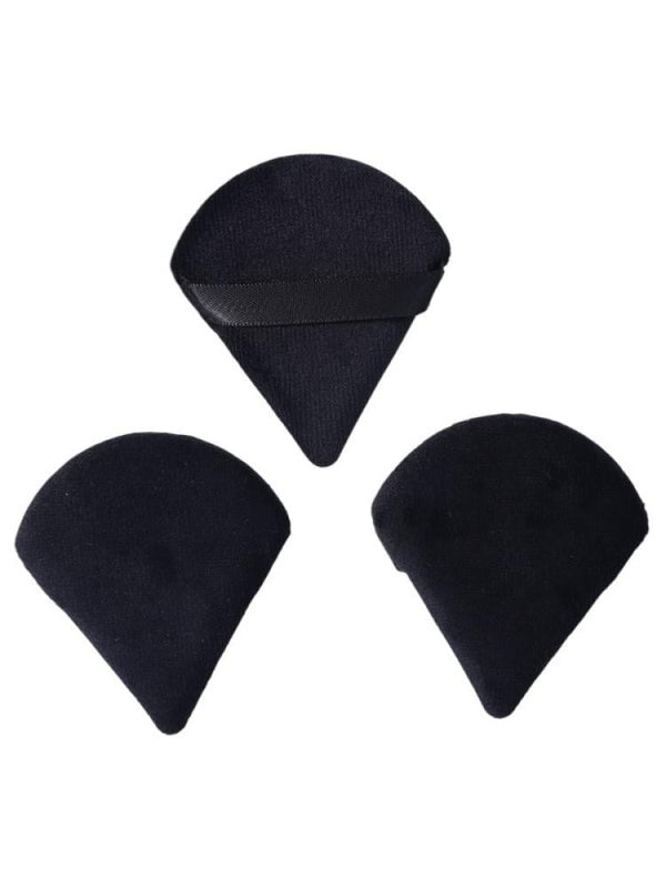 Makeup Sponge Set Velvet 3-Piece Assorted Shapes Beauty System