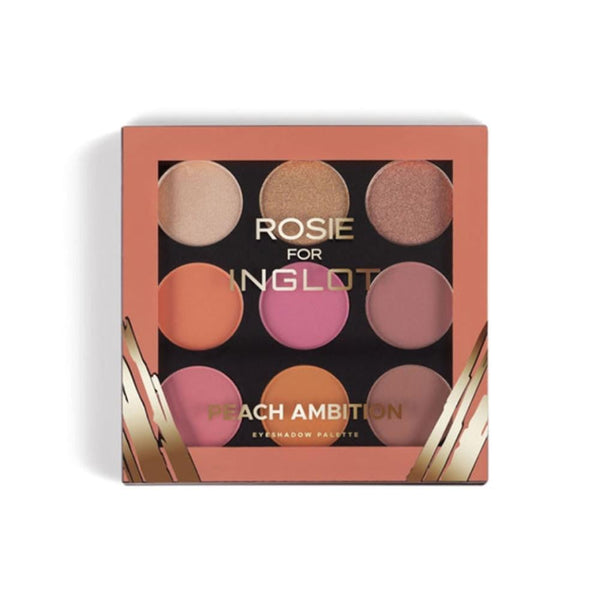 Inglot Rosie Peach Ambition Eyeshadow Palette, 9 Shades, Matte Shimmer
