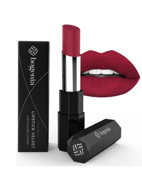 Matte Lipstick Velvet Captivating Cherry Long Lasting Bogenia 4g