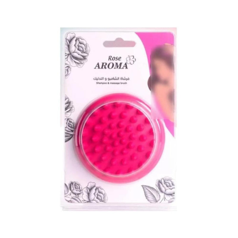 Rose Aroma Shampoo Dispensing Scalp Massage Brush