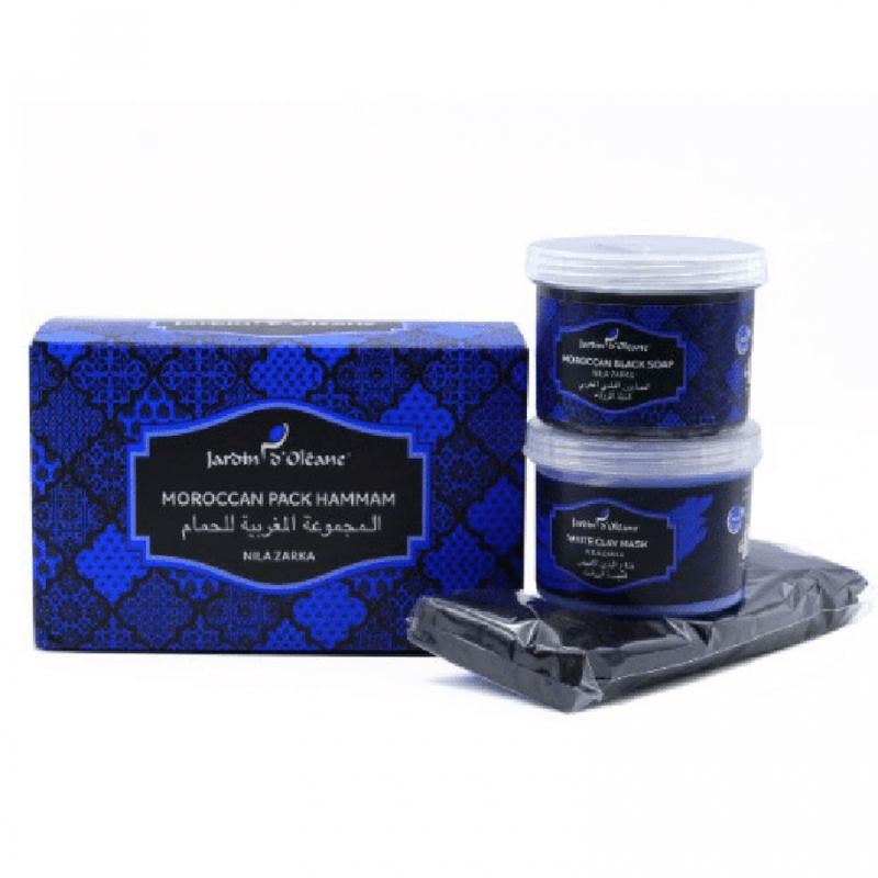 Jardin Oleane Moroccan Indigo Bath Set 5-Piece for Skin Brightening
