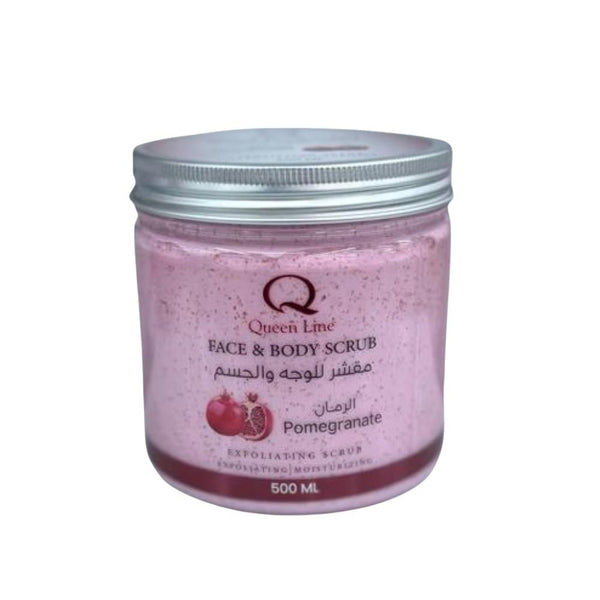 Queen Line Pomegranate Face and Body Scrub, Exfoliating Cream, 500ml