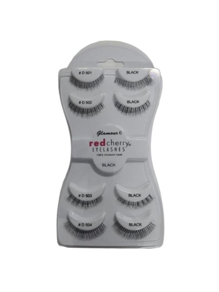 Best False Eyelashes Online Natural Look Red Cherry 4-in-1 Black Set Glamour6