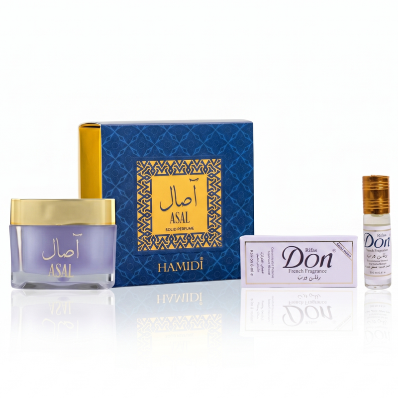 Mini Perfume Set Purse-Friendly Roll-On & Solid Rafas Don Roll 6ml+10g