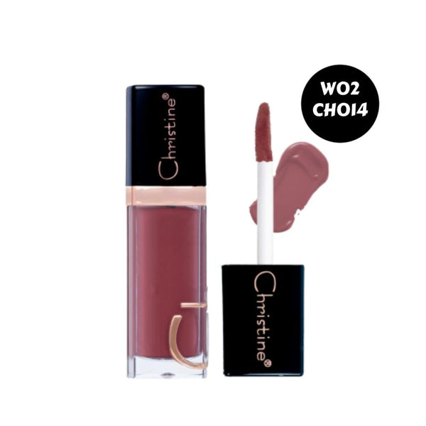 Christine Liquid Matte Lipstick W02 Long-Lasting Moisturizing Formula