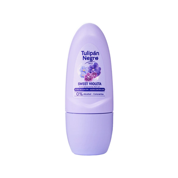 Tulipan Negro Roll-On Deodorant, Purple Candy Scent, 50ml