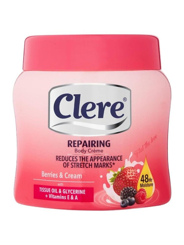 Top Rated Body Cream Deep Moisture Raspberry & Cream Clere 500ml