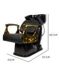 Salon System Gold Sided Hair Wash Chair Model B6631 | Black