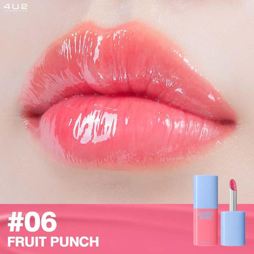 4U2 Glassy Babe Lip Gloss 06 Fruit Punch - 4g