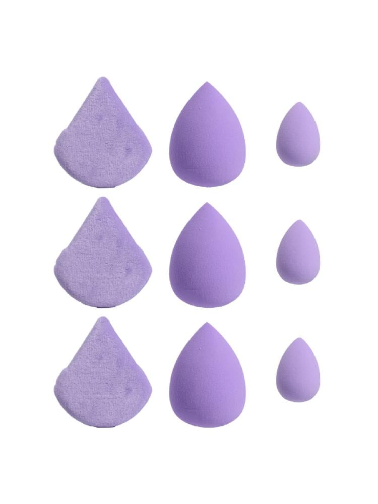 Makeup Sponge and Powder Puff Set 9 Pieces Assorted Beauty System