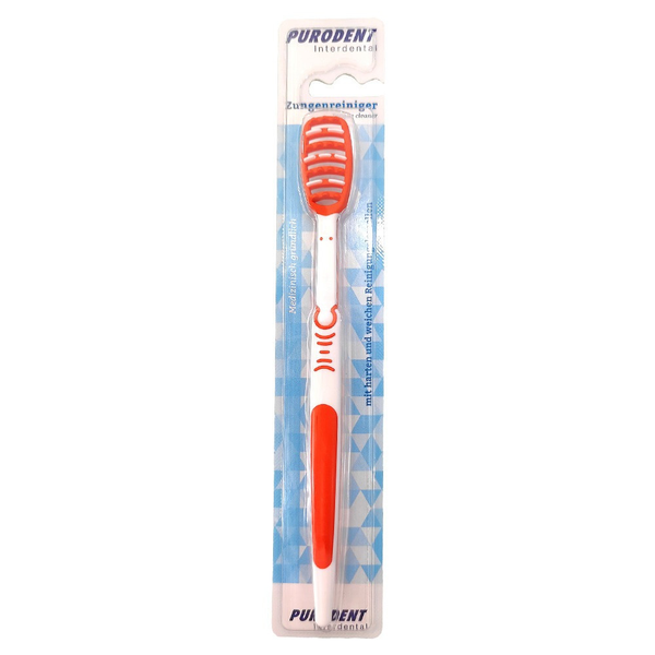 Tongue Scraper Cleaner Stainless Steel Oral Hygiene Fresh Breath Purodent 1pc