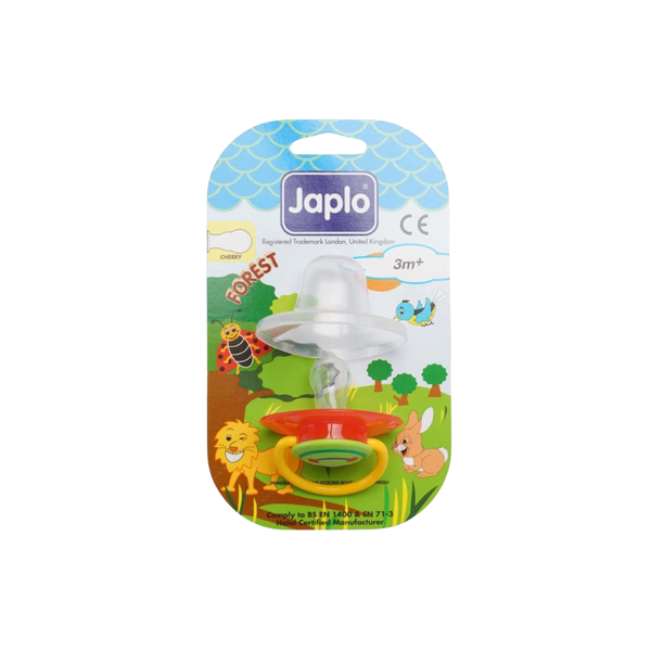 Japlo Baby Pacifier with Cover, 3 Months+, Model FR20, Bite-Resistant