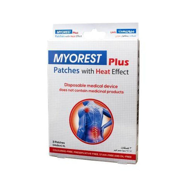 Warming Comfort Patches with Arnica and Boswellic Acid - Myorest Plus - 3 Pack