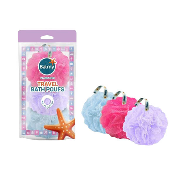 Balmy Bath Loofah Set - 3-Piece - Deep Cleansing & Exfoliating