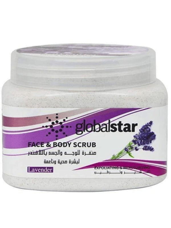 Face and Body Scrub Lavender Exfoliating Global Star 500ml