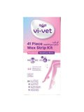 Wax Strips Set Sensitive Skin Hair Removal Body Face Underarms Vi-Vet 41 Pieces