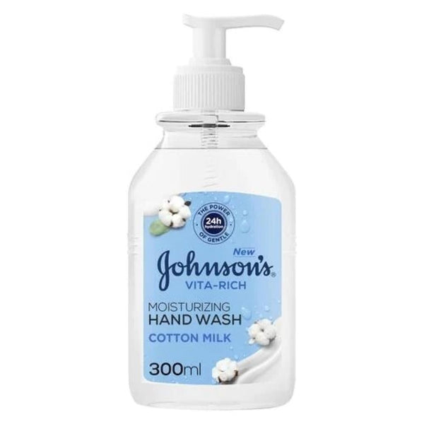 Best Hand Wash Cotton Milk Moisturising Cleansing Formula Johnson 300ml