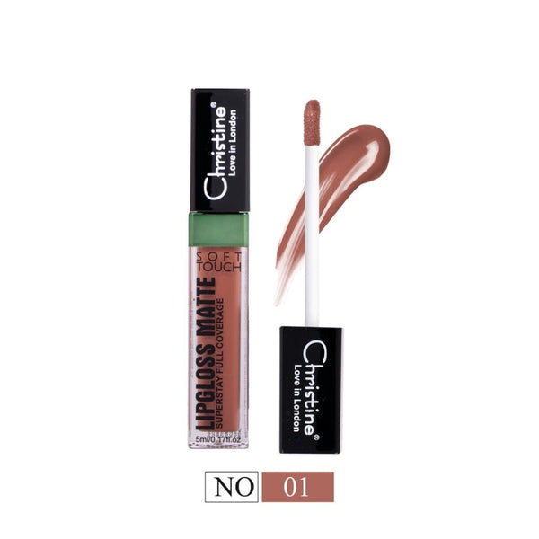 Christine Matte Liquid Lipstick, Shade 01, Waterproof, 12-Hour Wear