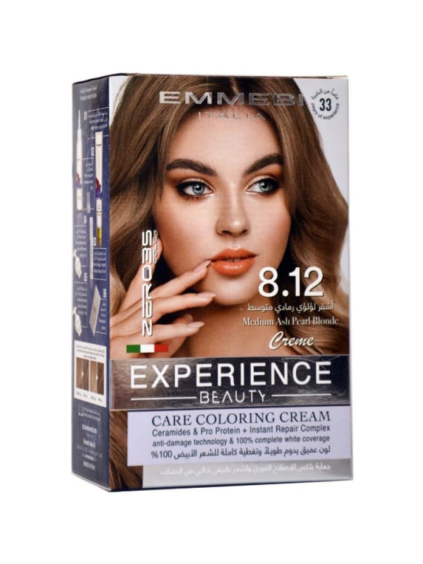 Zero 35 Care Coloring Cream 8.12 Medium Ash Pearl Blonde