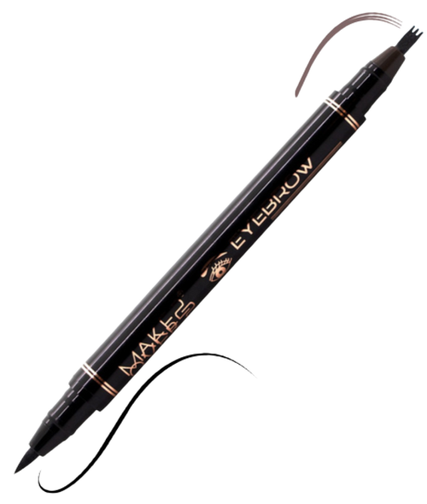 2-in-1 Eyebrow and Eyeliner Pen Black & Medium Brown Make Over22 04