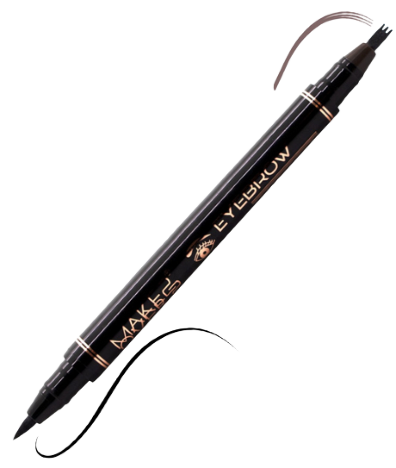 2-in-1 Eyebrow and Eyeliner Pen Black & Medium Brown Make Over22 04