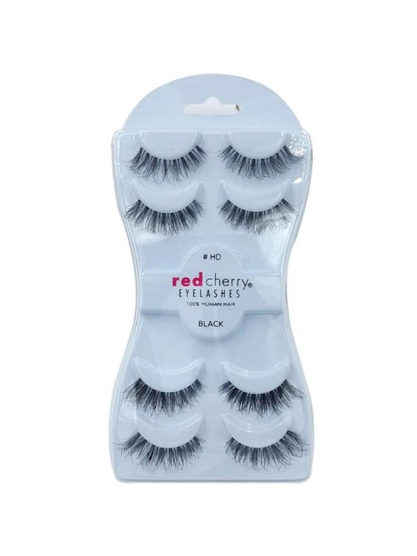 False Eyelashes Natural Look #HD Red Cherry 4 Pairs