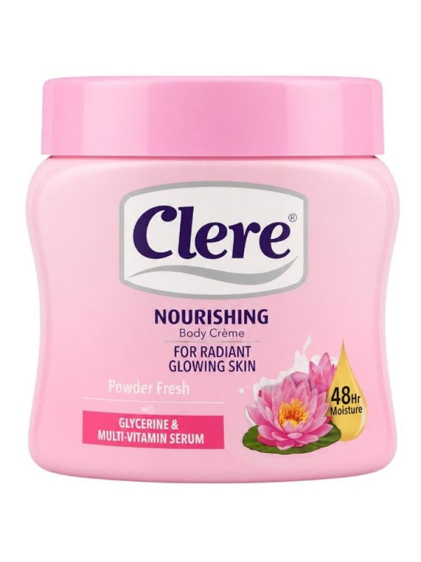 Body Cream Powder Fresh Moisturising Clere 500ml