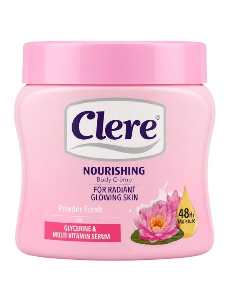Body Cream Powder Fresh Moisturising Clere 500ml