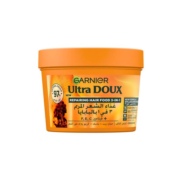 Hair Mask Hair Mask for Damaged Hair Papaya 3 in 1 Ultra Doux 390ml