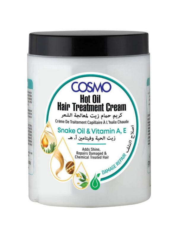 Cosmo Hot Oil Hair Treatment Cream with Snake Oil, Vitamins A & E, 1000ml