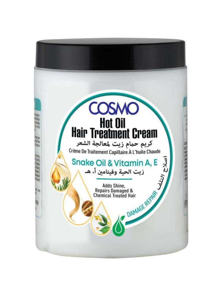 Cosmo Hot Oil Hair Treatment Cream with Snake Oil, Vitamins A & E, 1000ml