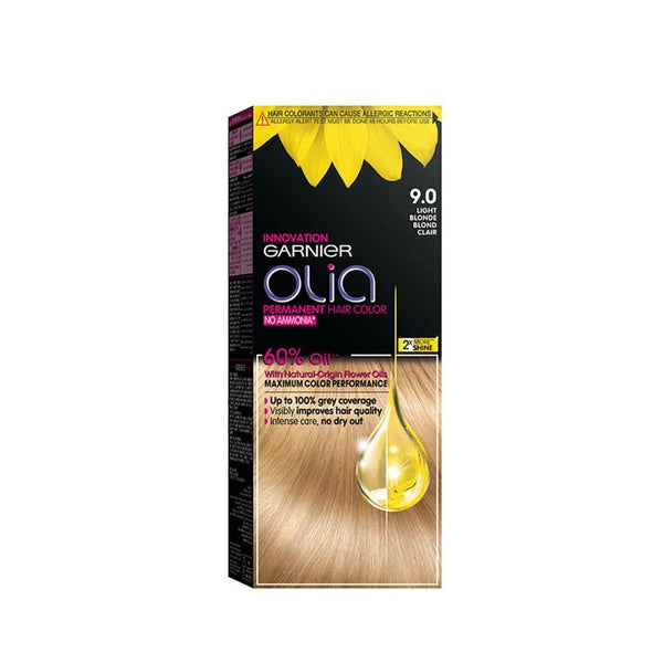 Blonde Hair Dye Ammonia Free Light Blonde 9.0 Garnier Olia 1 Pack