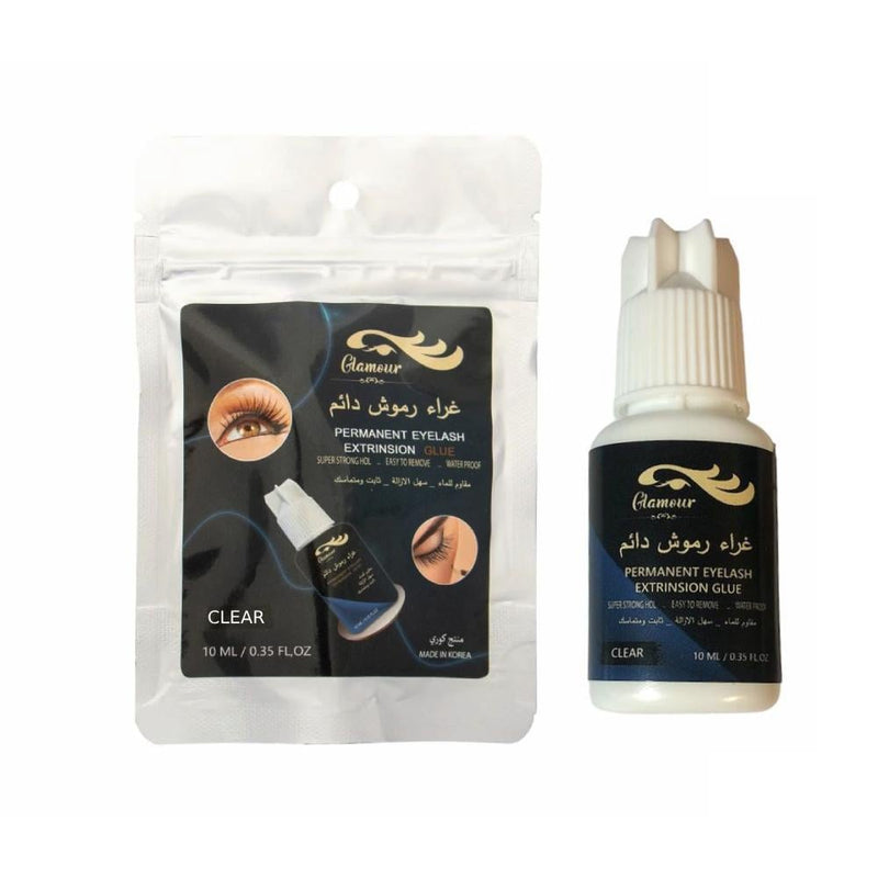 Glamour Eyelash Glue, Korean Formula, Waterproof, Black, 10ml