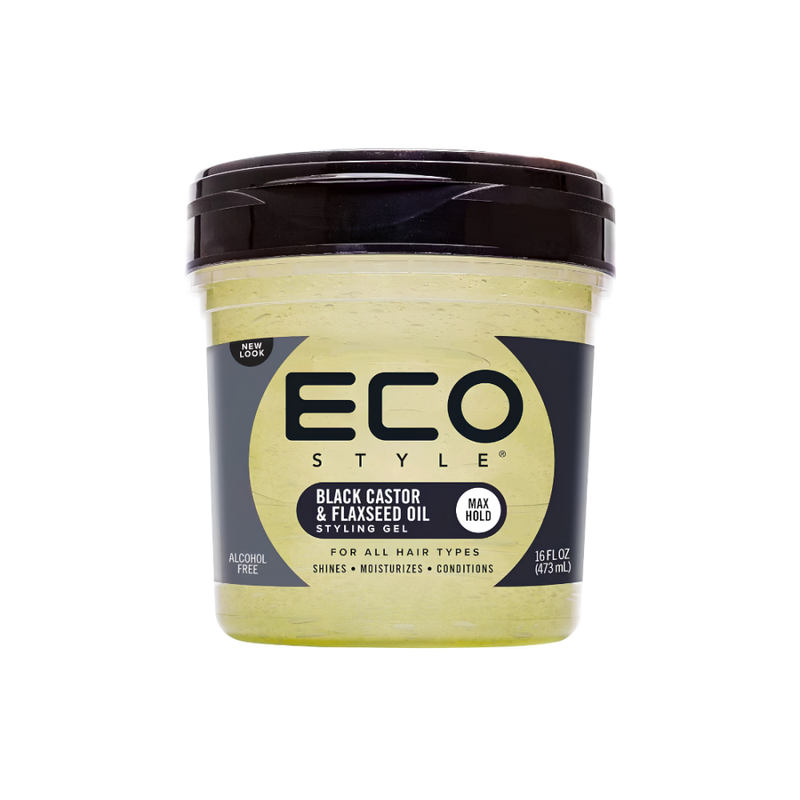 Eco Professional Styling Gel Black Castor Oil & Flaxseed Oil ECO Style 473ml