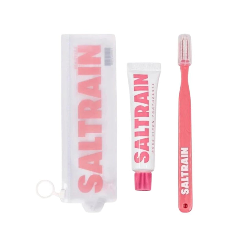 Saltrain Rose Citron Toothpaste with Brush, 30g, Plaque Removal