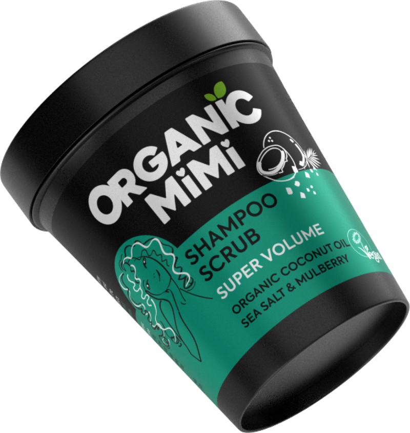 Salt Scrub Shampoo Super Volume Sea Salt & Mulberry Organic Mimi 280g
