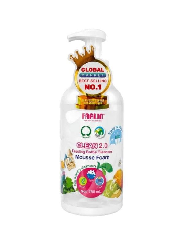 Baby Bottle Washing Foam Fruit & Vegetable Safe Farlin 750ml