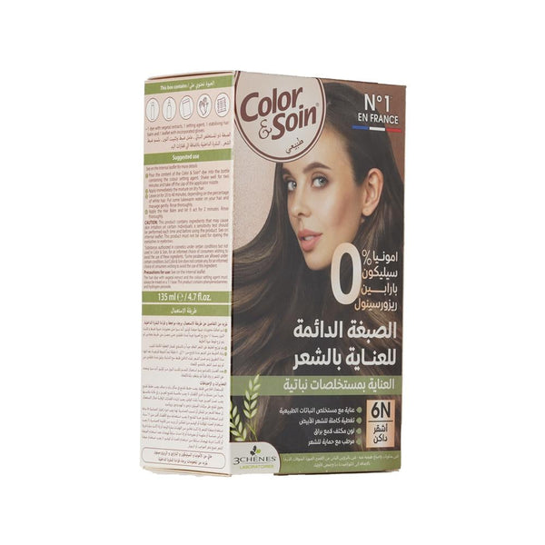 Color & Soin Ammonia-Free Hair Dye Dark Blonde 6A 135ml