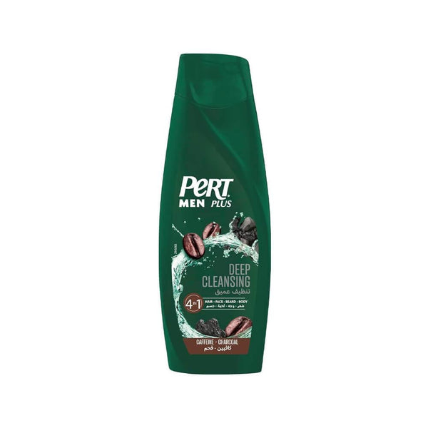 4 in 1 Shampoo Mens Deep Clean Caffeine Charcoal Pert Plus 360ml
