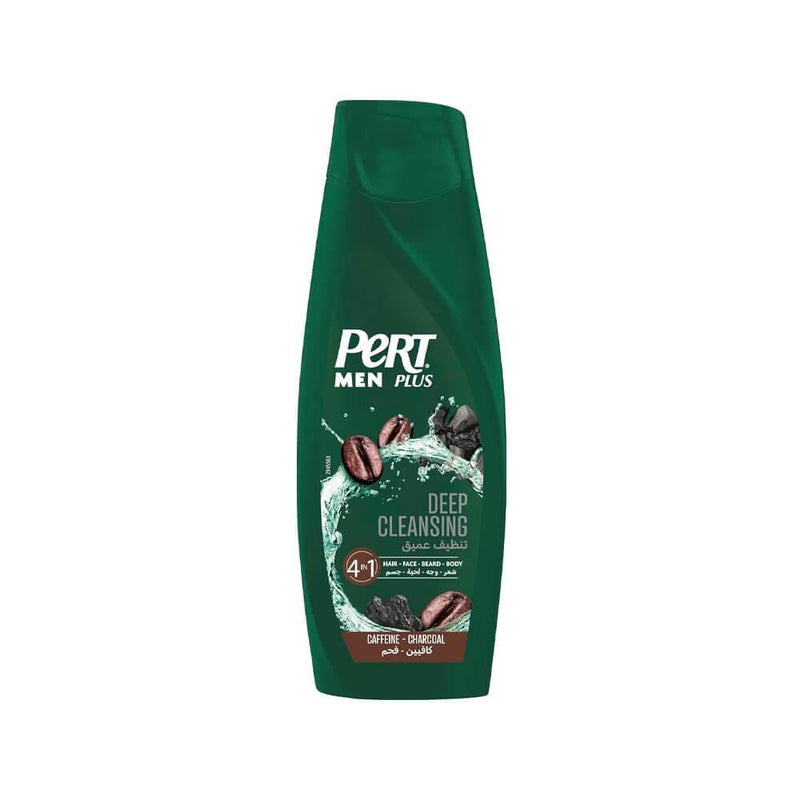 4 in 1 Shampoo Mens Deep Clean Caffeine Charcoal Pert Plus 360ml