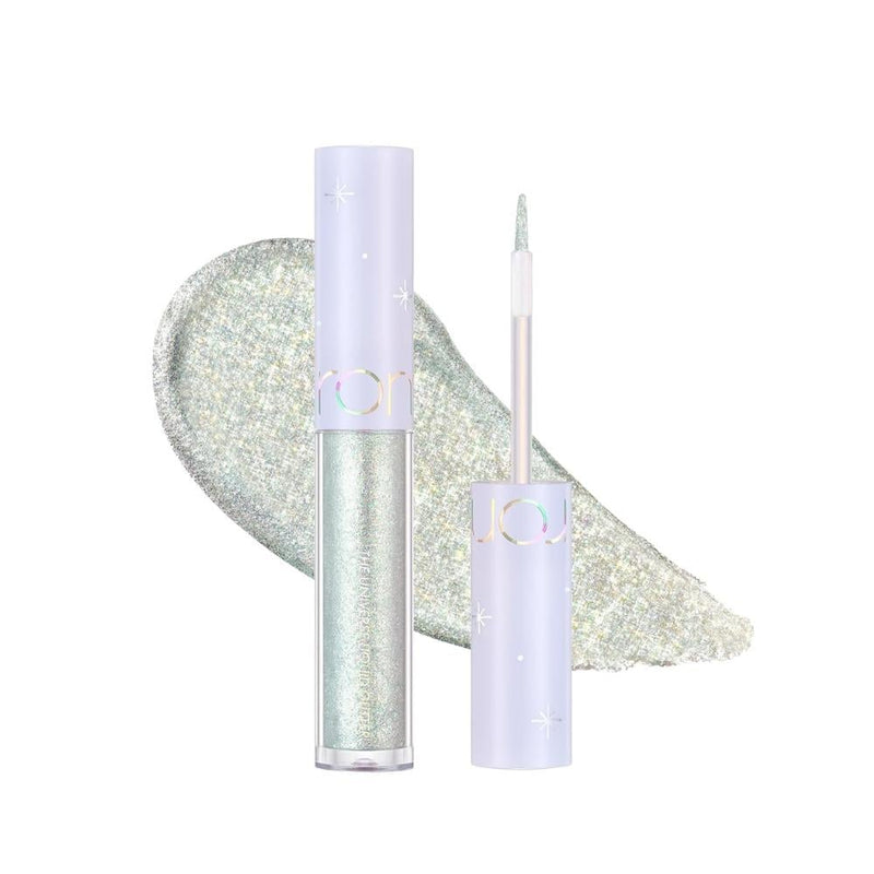 Rom&nd Glitter Liquid Eyeshadow, 08 Minty Way, Shimmer Finish
