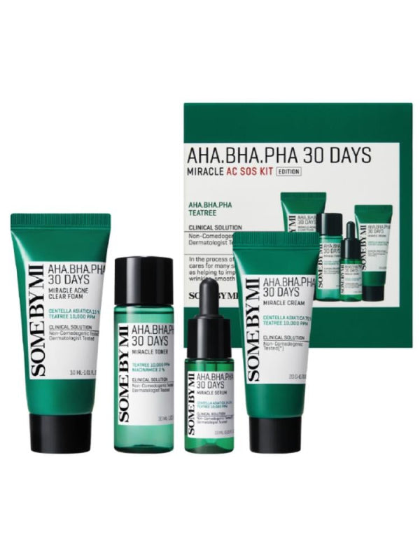 Exfoliating Skincare Routine Set with AHA BHA PHA - Some By Mi 4-Piece