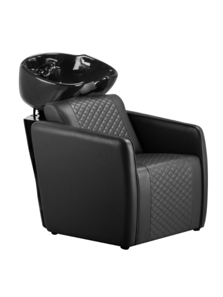 Salon System Hair Wash Chair Black Synthetic Leather