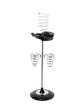 Salon System Hair Dryer Holder - Triple Ceramic Base, White, Floor Standing