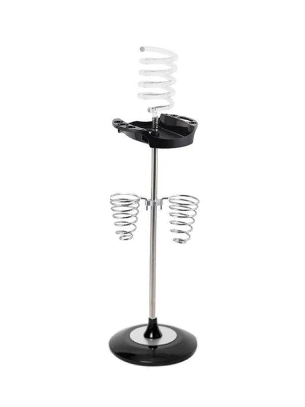Salon System Hair Dryer Holder - Triple Ceramic Base, White, Floor Standing