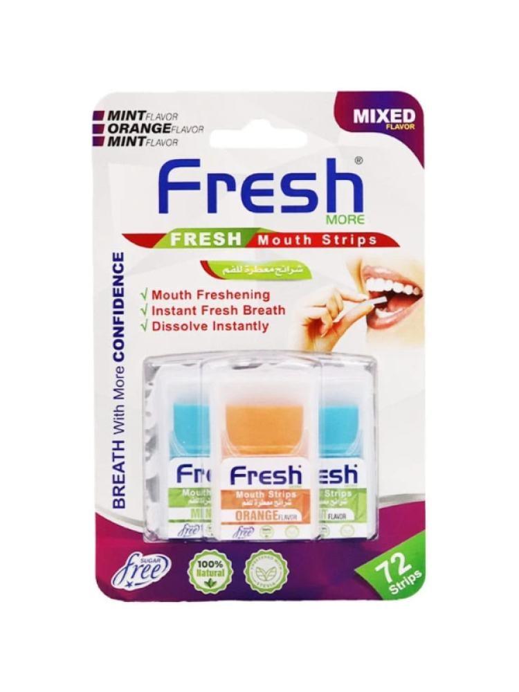 Mouth Freshener Mint Strips Orange Mint Fresh More 72 Strips