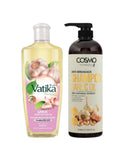 Vatika Garlic Hair Oil & Cosmo Garlic Shampoo Set 1000 ml + 200 ml