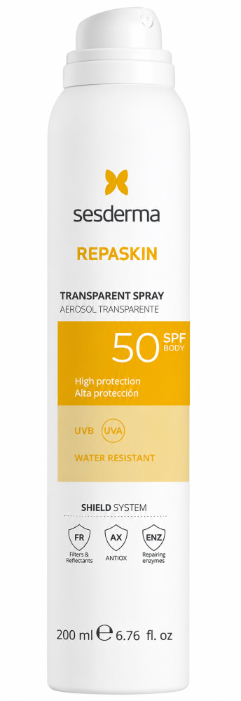 Body Spf Spray Repaskin Transparent Water Resistant Protection Sesderma 200ml